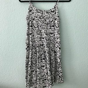 Cotton on white and black flower dress